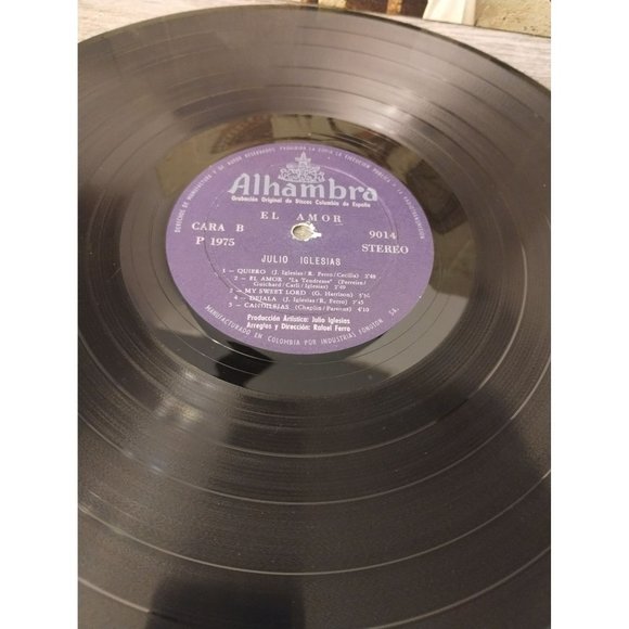 JULIO IGLESIAS El Amor Vinyl LP 1975 Columbia Record Import Spain - Picture 3 of 4